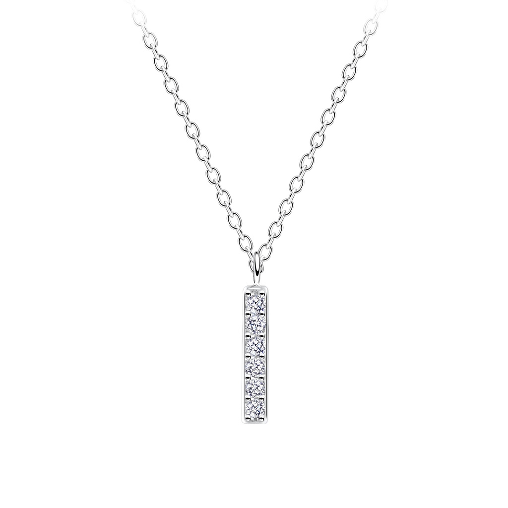 Zirconia Bar Kette Silber